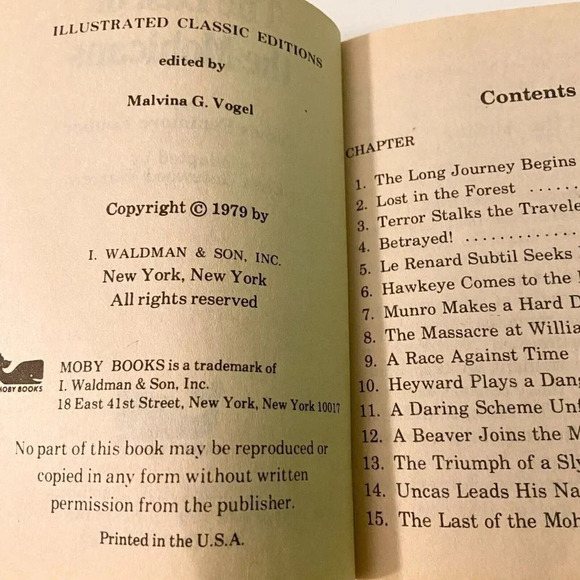 Vintage 1979 The Last of the Mohicans James Cooper Illustrated Classic Edition - Picture 7 of 16